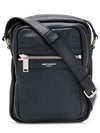Seed Nappa Leather Pouch Cross Bag Black - SAINT LAURENT - BALAAN 1