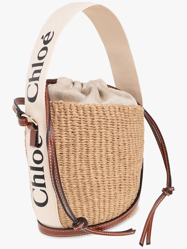 small woody logo bucket bag beige - CHLOE - BALAAN 5