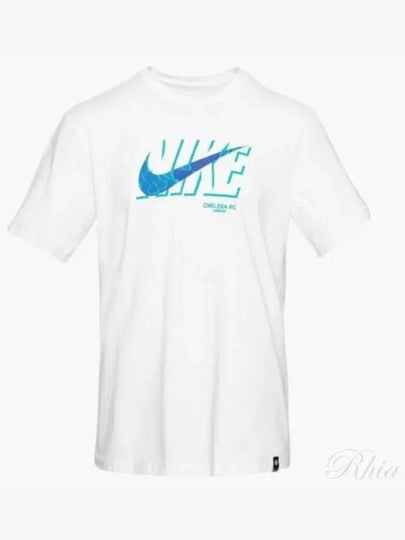 Chelsea Swoosh Short Sleeve T-Shirt White - NIKE - BALAAN 2