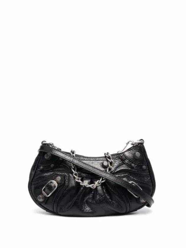 Le Cagole Chain Mini Shoulder Bag Black - BALENCIAGA - BALAAN 3