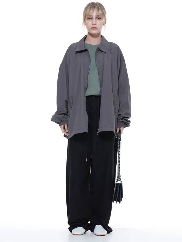 Women s SCWJ CH Seersucker Collar Windbreaker Jumper Charcoal - CHANCE'S NOI - BALAAN 5