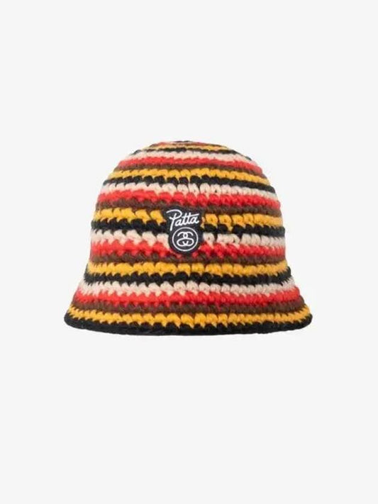 Pata striped knit bucket hat multi 332117 - STUSSY - BALAAN 1