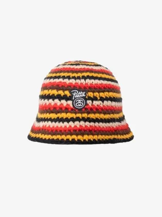 Pata striped knit bucket hat multi 332117 - STUSSY - BALAAN 2
