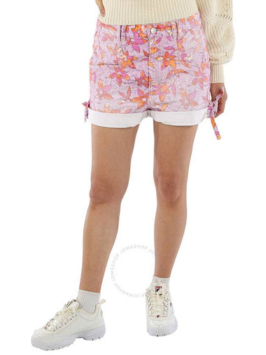 Isabel Marant Ladies Floral Print Naesqui Cotton Denim Shorts, Brand Size 40 (US Size 6) - ISABEL MARANT - BALAAN 1