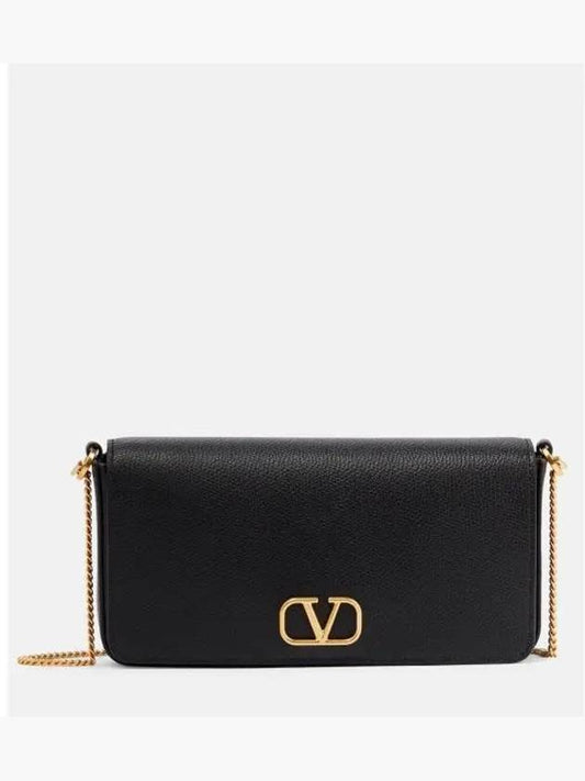 Gold V Logo Signature Shoulder Bag Bag Black - VALENTINO - BALAAN 2