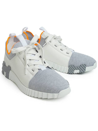 Men's Depart Low Top Sneakers Gris Blanc - HERMES - BALAAN 2