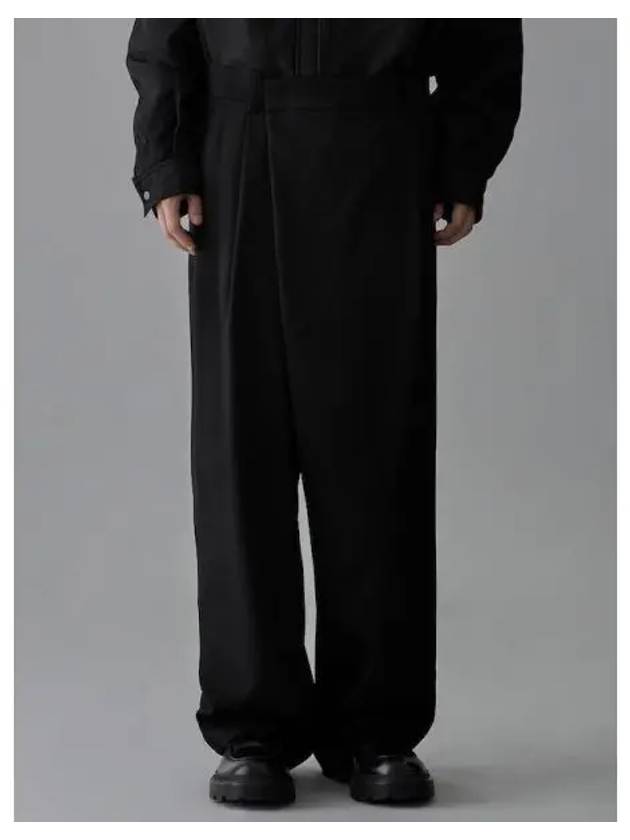 Core wool one tuck wrap pants black domestic product GM0024050360684 - JUUN.J - BALAAN 1