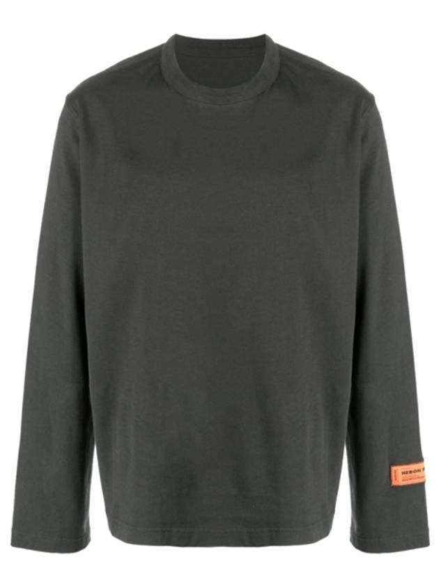 Logo Patch Long Sleeve T-Shirt Grey - HERON PRESTON - BALAAN 6