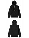 Face Patch Cotton Hoodie Black - ACNE STUDIOS - BALAAN 5