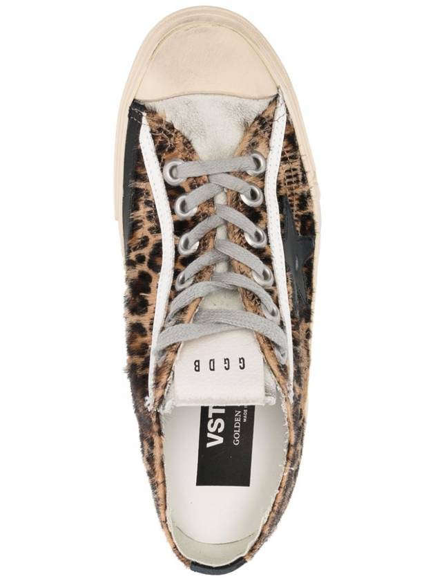 Leopard Print Lace-Up Low-Top Sneakers Brown - GOLDEN GOOSE - BALAAN 5