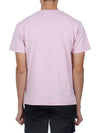 Logo Patch Short Sleeves T-Shirt Pink - STONE ISLAND - BALAAN 5