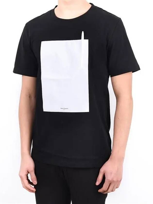 Cotton Short Sleeve T-Shirt Black - MAISON MARGIELA - BALAAN 3