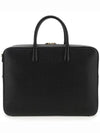 Pebble Grain Leather Brief Case Black - THOM BROWNE - BALAAN.