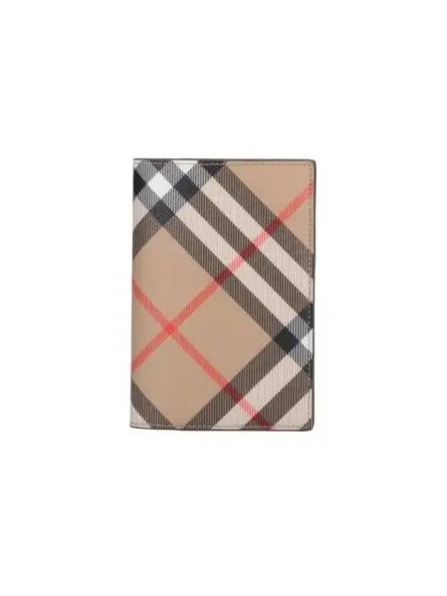 Check Passport Wallet Beige - BURBERRY - BALAAN 2