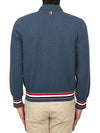 Textured Striped Cotton Bomber Jacket Blue - THOM BROWNE - BALAAN 3