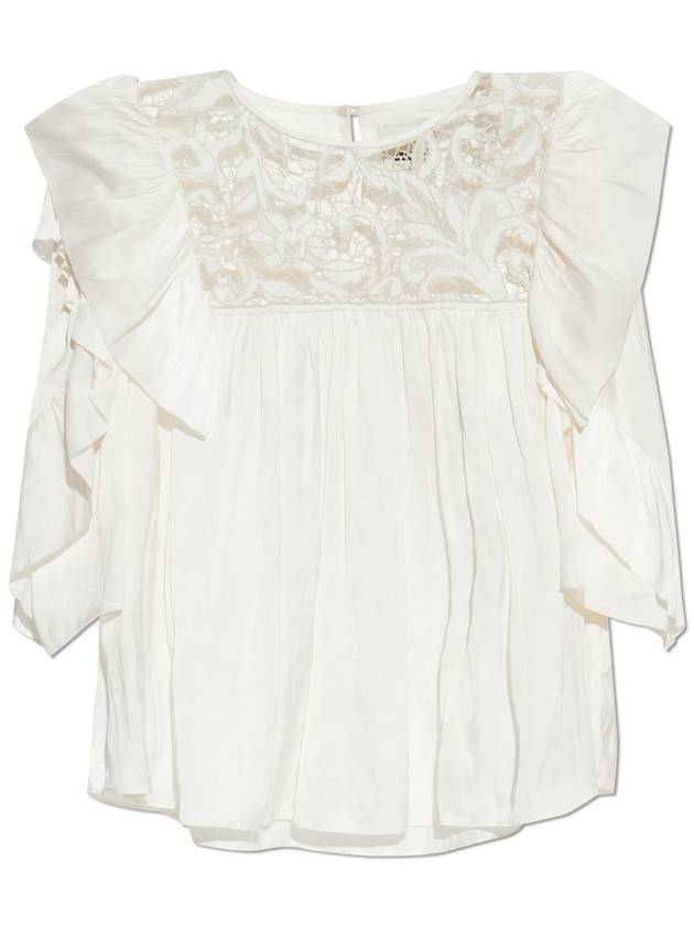 Isabel Marant Top Syrane, Women's, Cream - ISABEL MARANT - BALAAN 1