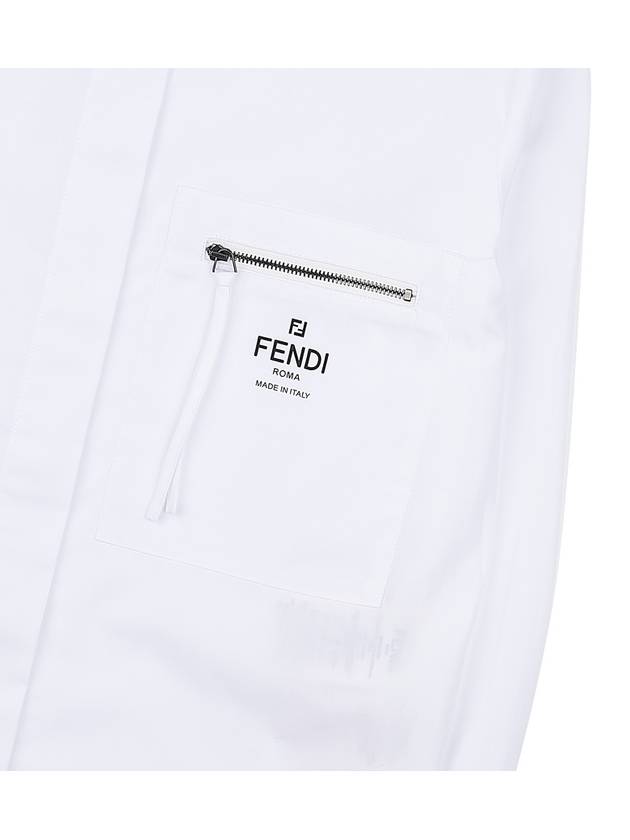 Logo zipper pocket cotton shirt FS8063 AFLK F0ZNM - FENDI - BALAAN 8