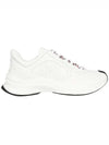 Run Embroidered Logo Lace-Up Leather Low Top Sneakers White - GUCCI - BALAAN 2