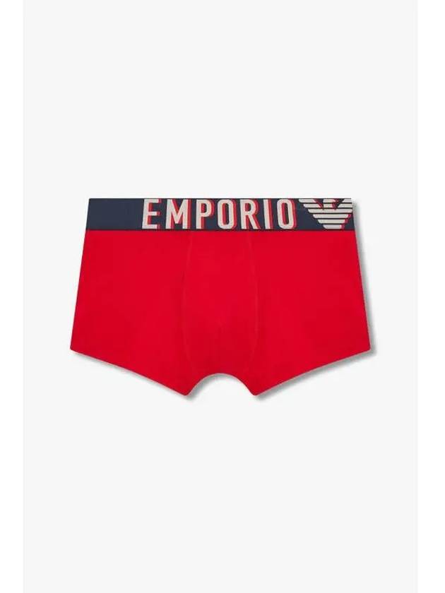 Men s Jacquard Logo Banding Drawn Red - EMPORIO ARMANI - BALAAN 1