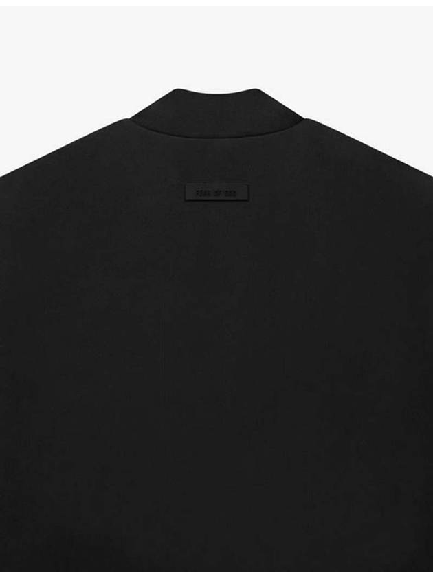 Logo Applique Mock Neck Sweatshirt Black - FEAR OF GOD ESSENTIALS - BALAAN 5