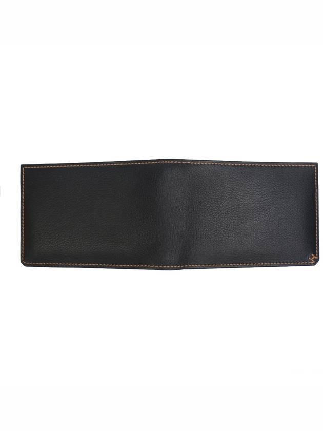 Card wallet H Sellier black gold evergrain full set - HERMES - BALAAN 4