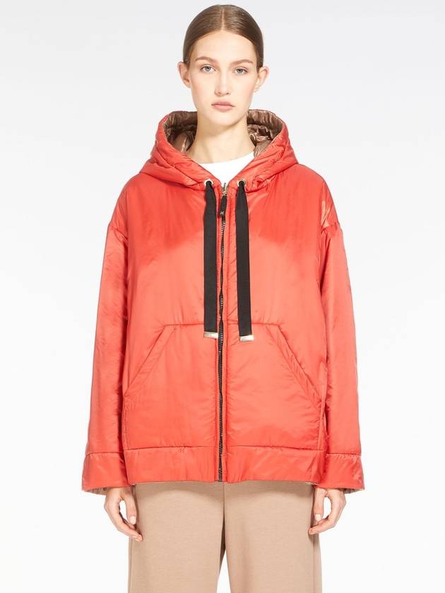 Greenbox Reversible Water Repellent Canvas Zip Up Hoodie Red - MAX MARA - BALAAN 4