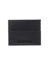 Men s Grained Leather Card Holder Black 271023 - EMPORIO ARMANI - BALAAN 1