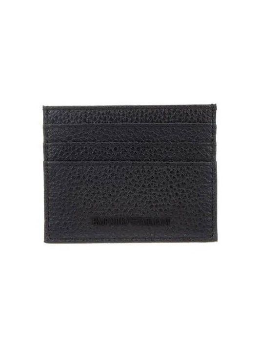 ARMANI 30 9 29 Men s Grained Leather Card Holder Black 271023 - EMPORIO ARMANI - BALAAN 1