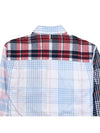 Fun Mix Madras Cotton Oversized Long Sleeve Shirt - THOM BROWNE - BALAAN 10