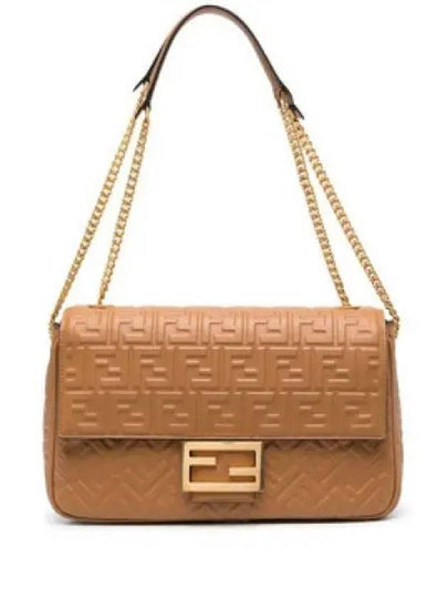 Baguette Chain Large Nappa Leather Shoulder Bag Brown - FENDI - BALAAN 2