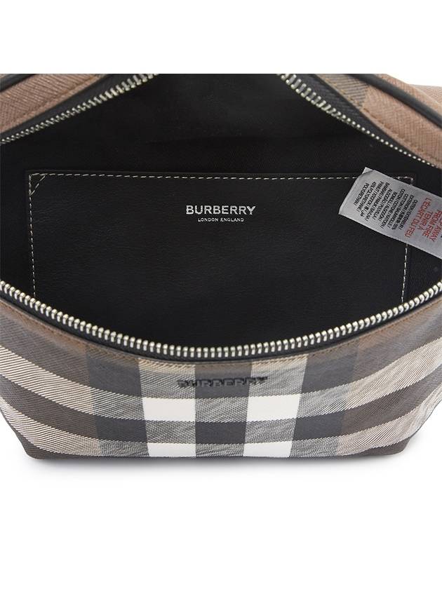 Checked Leather Bum Belt Bag Dark Birch Brown - BURBERRY - BALAAN 10