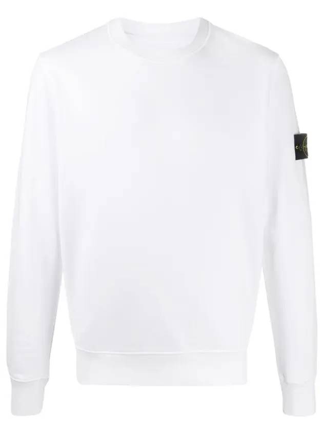 Garment Dyed Cotton Crewneck Sweatshirt White - STONE ISLAND - BALAAN 1