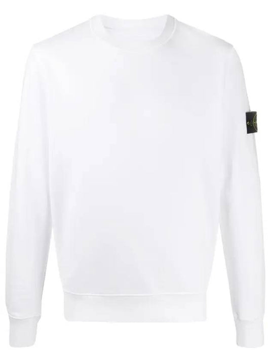 Garment Dyed Cotton Crewneck Sweatshirt White - STONE ISLAND - BALAAN 1