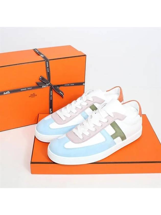 Boomerang Low-Top Sneakers White - HERMES - BALAAN 2