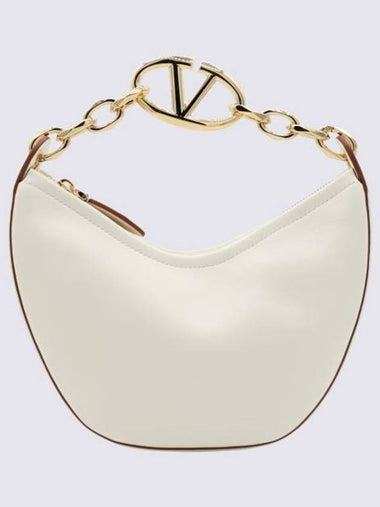 V Logo Moon Small Tote Bag Ivory - VALENTINO - BALAAN 1