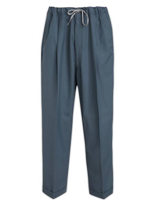 Poly Wool Twill Drawstring Straight Pants Storm Grey - MAISON MARGIELA - BALAAN 2