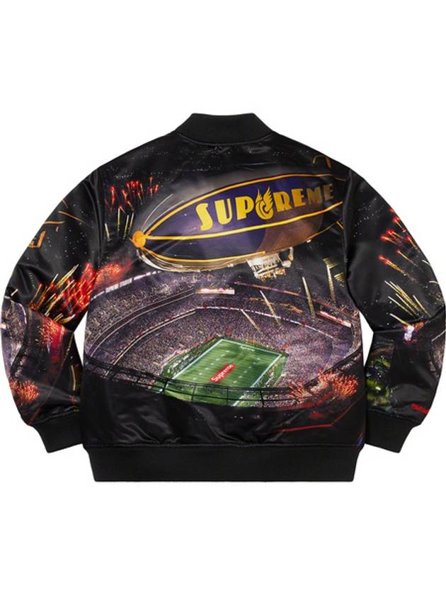 x Mitchell Ness Stadium Satin Varsity Jacket Black ® Mitchell Ness® Stadium Satin Varsity Jacket - SUPREME - BALAAN 6