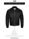 Heart Logo Bomber Jacket Black - AMI - BALAAN 3