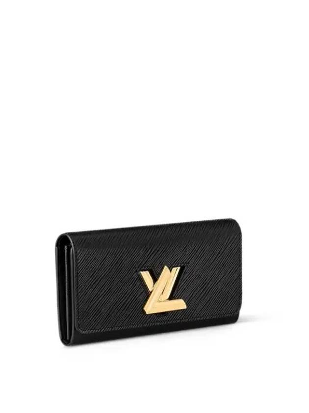 Epi Grain Twist Long Wallet Black - LOUIS VUITTON - BALAAN 5