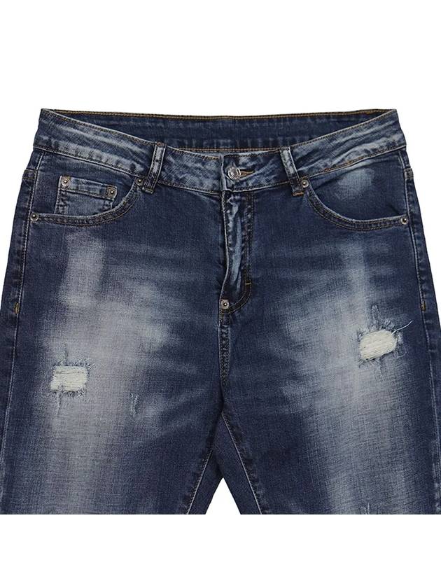 Men's thin slim fit casual distressed jeans AJN168 - IKALOOOK - BALAAN 3