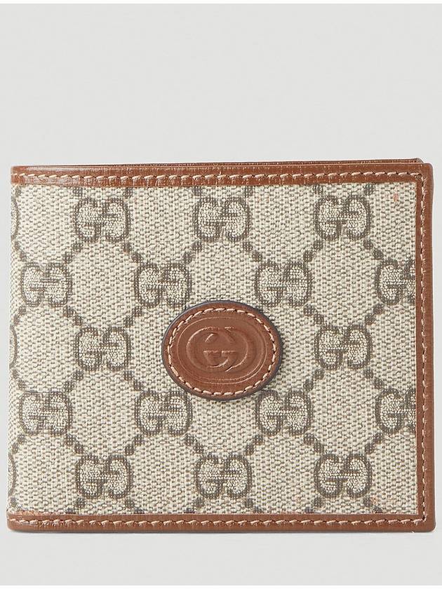 GG Supreme Interlocking Half Wallet Brown - GUCCI - BALAAN 2