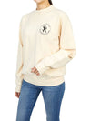 Logo Crew Neck Cotton Sweatshirt Beige - SPORTY & RICH - BALAAN 6