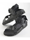 Sporty Leather Re-Nylon Tape Sandals Black - PRADA - BALAAN 3