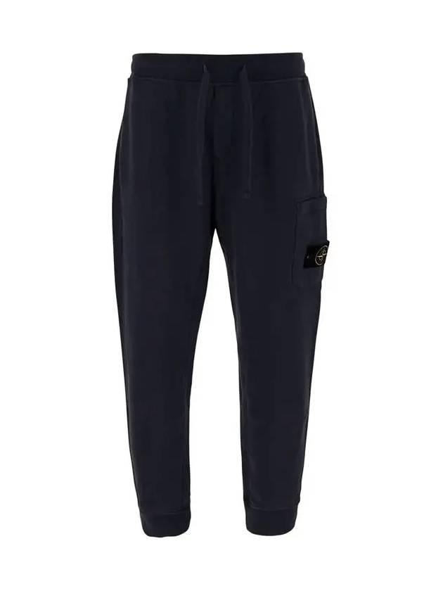 Garment Dying Cotton Fleece Track Pants Blue - STONE ISLAND - BALAAN 3