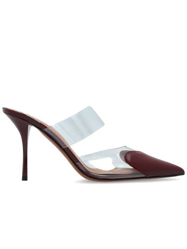 Alaïa Heeled Mules, Women's, Burgundy - ALAIA - BALAAN 1