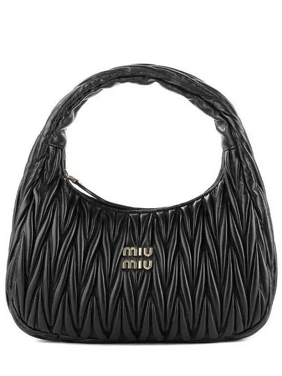 Wander Materasse Nappa Leather Hobo Bag Black - MIU MIU - BALAAN 2