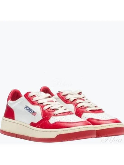 Women's Medalist Bi-Color Low-Top Sneakers Red - AUTRY - BALAAN 2