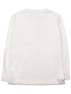 Panarea Henley Jumper Cotton Linen Knit Top White - LORO PIANA - BALAAN 3