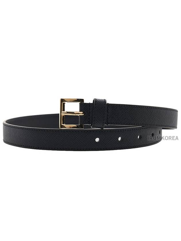 Saffiano Leather Belt Black - PRADA - BALAAN 2