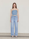 Relaxed straight denim pants light blue - LESEIZIEME - BALAAN 1